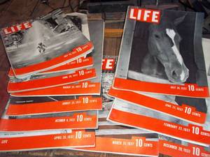 lot 413 image: Lot of vintage Life magazines...