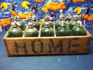 lot 235 image: Lot of (10) Green Antique Glass Sel...