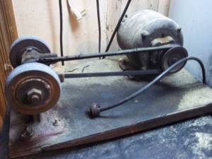 lot 253 image: Antique 12 hp electric motor and b...