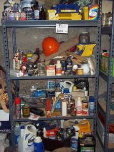 lot 256 image: 4-tier heavy duty metal storage she...