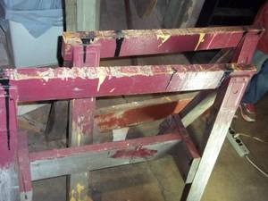 lot 283 image: Set of (2) heavy duty solid wood sa...