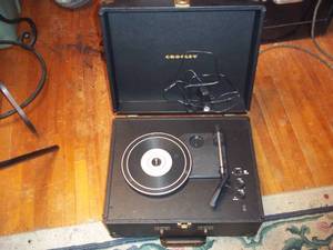 lot 307 image: Vintage record player in case...