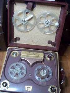 lot 309 image: Vintage reel to reel player in case...