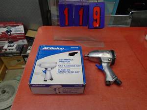 lot 119 image: AC Delco 38 air impact wrench. New in box. As shown.