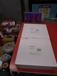 lot 124 image: Qty of 2 vanity swinging mirrors. As shown.