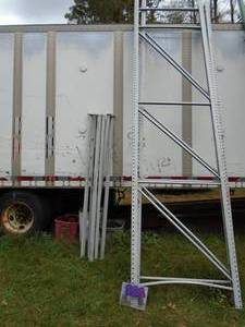 lot 130 image: 16 x 4 x 8 pallet rack with 6 cross bars. As shown