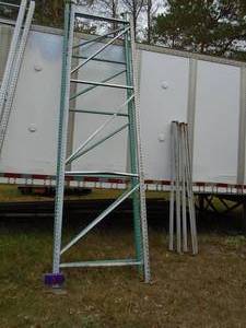 lot 131 image: 16 x 4 x 8 pallet rack with 6 cross bars. As shown