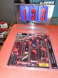 lot 138 image: New hex key wrench set. New in box. As shown.