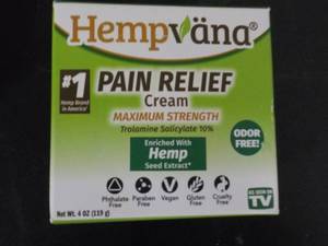 Hempvana Pain Relief Cream 4 oz Jar...