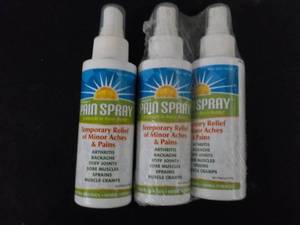 3 Spray Bottles of Pain Spray...