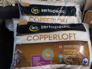 2 SQ Serta Copperloft Pillows...