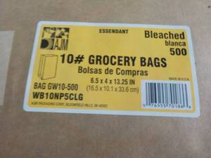 500 #10 Grocery Bags 6.5 x 4 x 13.2...