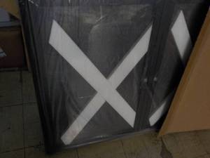 48 x 36 Radius 2 Door with Grey Ba...