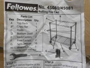 Fellowes Rolling File Cart needs a...