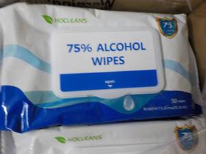 Case of Alcohol Wipes 24 bags 50 ea...