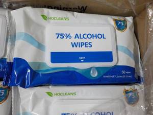 Case of Alcohol Wipes 24 bags 50 ea...