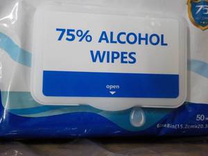 Case of Alcohol Wipes 24 bags 50 ea...