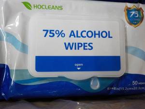 Case of Alcohol Wipes 24 bags 50 ea...
