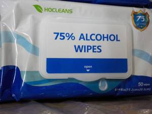 Case of Alcohol Wipes 24 bags 50 ea...