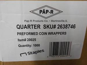 Case of 1000 Quarter Preformed Coin...
