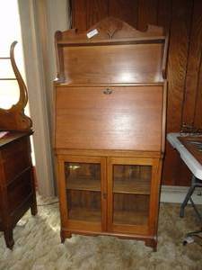 Antiques Oak wood Writing Cabinet