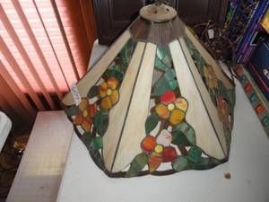 Vintage Stain glass Hanging Lamp