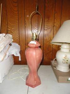 Mauve table lamp