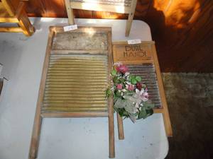 Vintage Wash Boards 2 Metal & 1 Glass