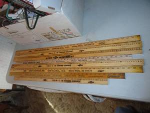 Lot of  Wooden Yard Sticks
