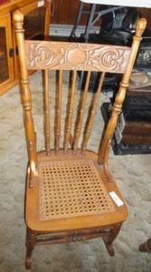 Vintage Cane Seat Rocker