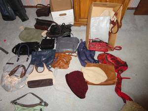 2 Big Boxes of handbags