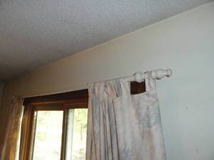 Curtain & Curtains with rods approximately 6 12 ft  4- Expanding metal rods