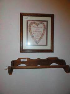 2-Wooden Towel bars 2Glass butterfly 4x4 Picture 15 x 17 Hanging mobile - fishdriftwoodshells