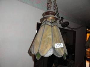 2- Hanging Stain Glass lamps - Hand leaded