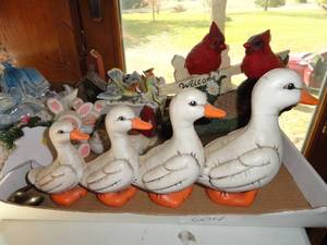 Duck, Cardinal, Birds & Rabbit Figurines