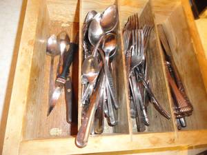 Forks, Knives, Spoons, Scrubbers, strainer