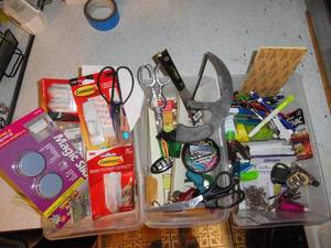 Office supplies, Scissors, Paper Clips, & Misc