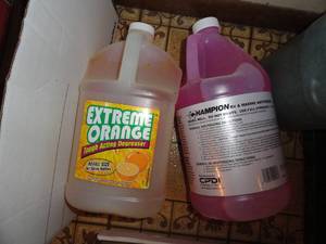 Gallon RV Antifreeze, Orange Cleaner, Iron out, Butane Caulking