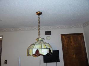Stained Glass Light Fixture 17w x 12
