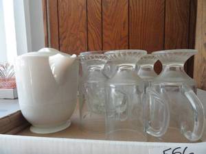 Princess house glasses, Serving bowls, Pitcher