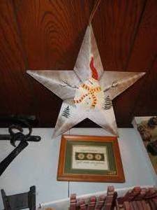 Tin X-Mas Star  Frames, Wooden Clothes pin Chairs