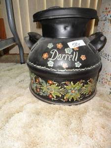 Mini Folk Art Milk Can