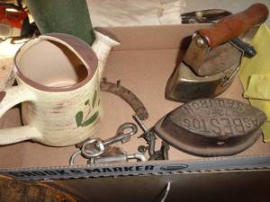 Antique Irons, Decorative coffee pot planter, Garden tools, Antique horseshoe, Incense holderburner