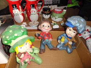 Matching ceramic Christmas 10 pitchers Ceramic figures, Cookie jar, Santa, Collectables