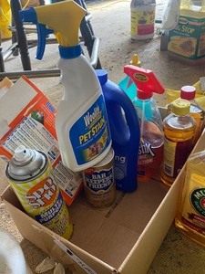 LOt of Misc Cleaning Supplies 34 Container of Preen