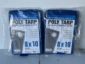 2 New 8 x 10 Poly Tarps