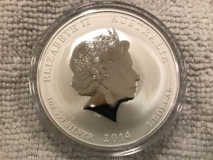 2014 Australian Lunar Year of the Horse 1 oz silver coin