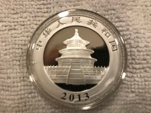 China Silver Panda 1 oz .999 Silver BU