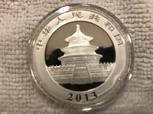 China Silver Panda 1 oz .999 Silver BU