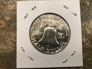 1963 Ben Franklin Silver Half Dollar 90% Silver AU